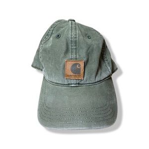 Carhartt adjustable baseball cap dad hat leather patch